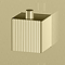 Arezzo Fluted Brushed Brass Concealed Shower Package with Valve + Square Fixed Round Head