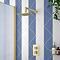 Arezzo Fluted Brushed Brass Concealed Shower Package with Valve + Square Fixed Head