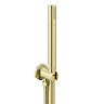 Arezzo Fluted Brushed Brass Round Thermostatic Shower Pack with Head + Handset