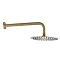 Arezzo Fluted Brushed Brass Round Thermostatic Shower Pack with Head + Handset  Standard Large Image