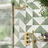 Arezzo Fluted Brushed Brass Round Thermostatic Shower Pack with Head + Handset
