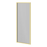 Arezzo Fluted Glass Brushed Brass Framed Fixed Bath Screen (500 x 1400mm)  Profile Large Image