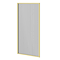 Arezzo Fluted Glass Brushed Brass Framed Fixed Round Single Ended Shower Bath