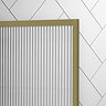 Arezzo Fluted Glass Brushed Brass Framed Urinal Partition  Profile Large Image