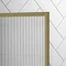 Arezzo Fluted Glass Brushed Brass Framed Urinal Partition  Profile Large Image