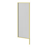 Arezzo Fluted Glass Brushed Brass Framed Urinal Partition  Feature Large Image