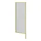 Arezzo Fluted Glass Brushed Brass Framed Urinal Partition  Feature Large Image