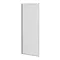 Arezzo Fluted Glass Chrome Framed Fixed Bath Screen (500 x 1400mm)  Profile Large Image