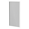 Arezzo Fluted Glass Chrome Framed Fixed Bath Screen (700 x 1400mm)