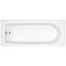 Arezzo Fluted Glass Chrome Framed Fixed Round Single Ended Shower Bath