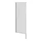 Arezzo Fluted Glass Chrome Framed Urinal Partition  Feature Large Image