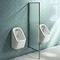 Arezzo Fluted Glass Chrome Framed Urinal Partition Large Image