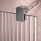 Arezzo Fluted Glass Chrome Profile Wetroom Screen + Square Support Arm  Profile Large Image