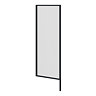 Arezzo Fluted Glass Matt Black Framed Urinal Partition  Feature Large Image