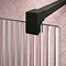 Arezzo Fluted Glass Matt Black Profile Wetroom Screen + Square Support Arm  Profile Large Image