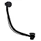 Arezzo Fluted Matt Black Deck Bath Side Valves (Pair) Profile Large Image