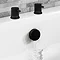 Arezzo Fluted Matt Black Deck Bath Side Valves with Freeflow Bath Filler