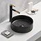 Arezzo Fluted Matt Black Round Countertop Basin - 360mm Diameter  Profile Large Image