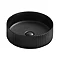 Arezzo Fluted Matt Black Round Countertop Basin - 360mm Diameter Large Image