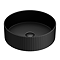 Arezzo Fluted Matt Black Round Countertop Basin - 360mm Diameter