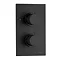 Arezzo Fluted Matt Black Round Shower Package with Concealed Valve + Head  additional Large Image
