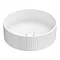 Arezzo Fluted Matt White Round Countertop Basin - 360mm Diameter