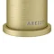 Arezzo Fluted Round Brushed Brass High Rise Mono Basin Mixer Tap  Profile Large Image