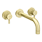 Arezzo Fluted Round Brushed Brass Wall Mounted (3TH) Bath Filler Tap