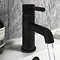 Arezzo Fluted Round Matt Black Basin Mono Mixer Large Image