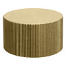 Arezzo Fluted Round Modern Twin Concealed Shower Valve - Brushed Brass