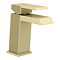 Arezzo Fluted Square Brushed Brass Basin Mono Mixer