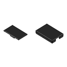 Arezzo Frameless Shower Cubicle Top Cover Cap Kit - Matt Black