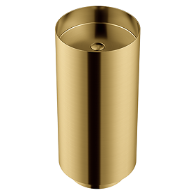 Arezzo Freestanding Basin (380 x 830mm) Brushed Brass with Waste 