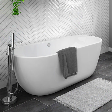 Arezzo Freestanding Modern Bath - 1415 x 745mm  Profile Large Image