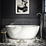 Arezzo Freestanding Modern Bath with Chrome Waste