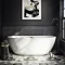 Arezzo Freestanding Modern Bath with Matt Black Waste