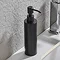 Arezzo Freestanding Round Soap Dispenser Matt Black  Profile Large Image