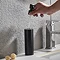 Arezzo Freestanding Round Soap Dispenser Matt Black  Standard Large Image