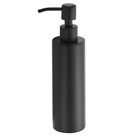 Arezzo Freestanding Round Soap Dispenser Matt Black Large Image