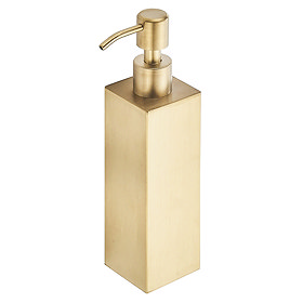 Arezzo Freestanding Square Soap Dispenser Brushed Brass