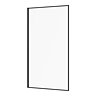 Arezzo Frosted Glass Matt Black Framed Fixed Single Ended Shower Bath
