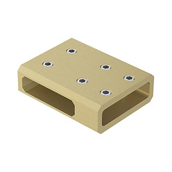 Arezzo Frosted Glass Support Bar T-Piece - Brushed Brass