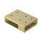 Arezzo Frosted Glass Support Bar T-Piece - Brushed Brass