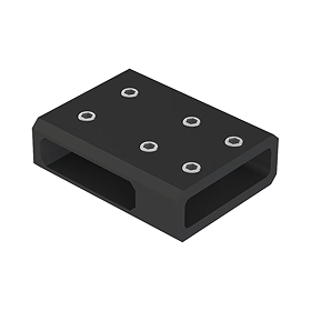 Arezzo Frosted Glass Support Bar T-Piece - Matt Black