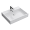 Arezzo Gloss White Counter Top Basin – Square Stone Resin, 600 x 480mm, 1 Tap Hole