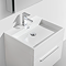 Arezzo Gloss White Counter Top Basin – Square Stone Resin, 600 x 480mm, 1 Tap Hole