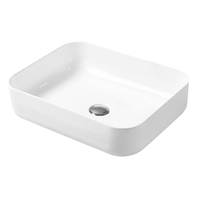 Arezzo Gloss White Curved Rectangular Counter Top Basin (500 x 390mm ...