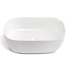 Arezzo 540 x 340mm Curved Rectangular 0TH Solid Surface Basin - Gloss White