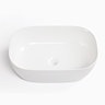 Arezzo 540 x 340mm Curved Rectangular 0TH Solid Surface Basin - Gloss White