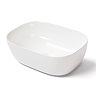 Arezzo Gloss White Curved Rectangular Stone Resin Counter Top Basin (500 x 345mm)